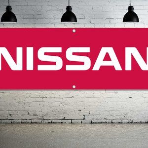 NISSAN Automobile Brand Vinyl Banner 5ft. Sign Car Dealer Mechanic Garage Shop
